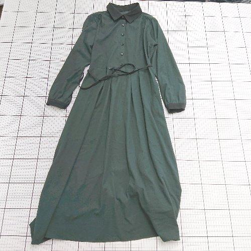 ◇ ⊇ r.p.s アールピーエス 大人フェミニン 清楚系 長袖 ロング ワンピース サイズM ダー...