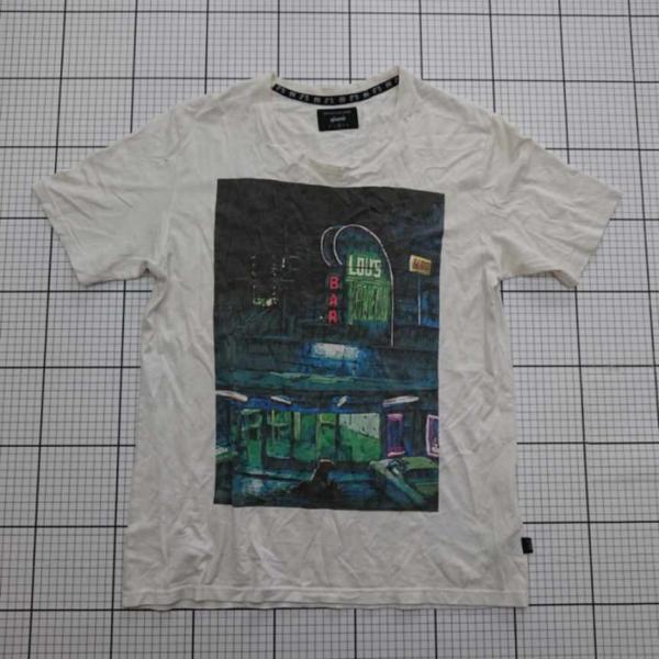 ◇ ⊂ glamb グラム 風景 カジュアル 半袖 プリントTシャツ サイズ2 ホワイト系 メンズ ...