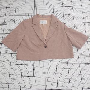 ◇ ⊂ JILL STUART ジル スチュアート シンプル 半袖 サマージャケット サイズフリー ピンク系 レディース E
