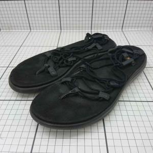 ◇ ⊂ Teva テバ 夏 フラット クロス サンダル サイズ表記なし ブラック系 メンズ E