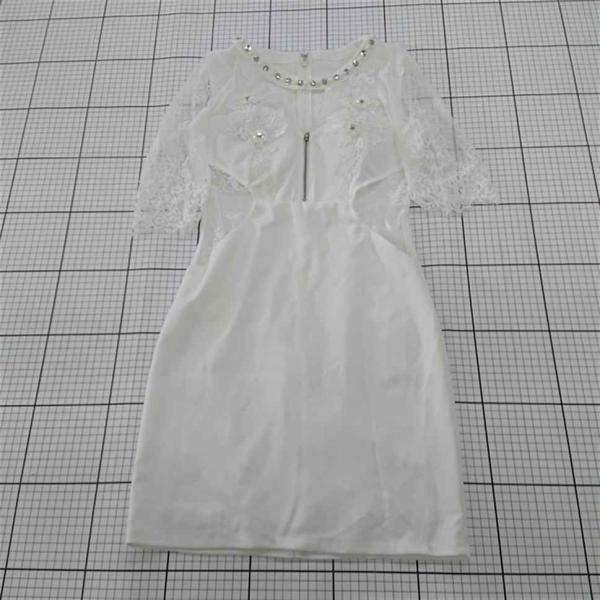 ◇ ⊂ ワンピース デイジー dazzystore ビジュー付きレースワンピース ホワイト系 レディ...