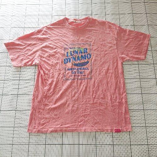 ◇ Θ JaVa ジャバ ロゴ コットン100％ 半袖 Tシャツ カットソー サイズL コーラルピン...