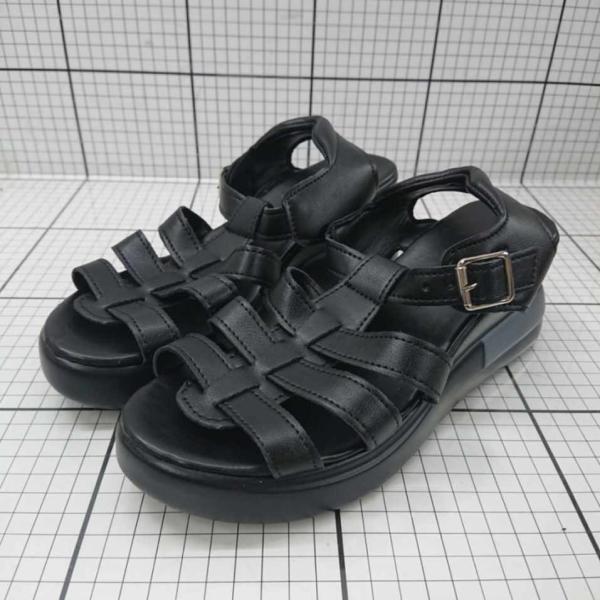 ◇ ⊂ MINiMINi STORE グルカサンダル 黒系 24.5cm レディース E