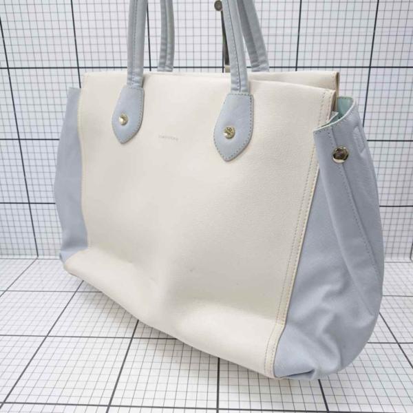 ◇ Θ 組曲 クミキョク ツートーン シンプル 2way トートバッグ アイボリー系 グレー系 レデ...