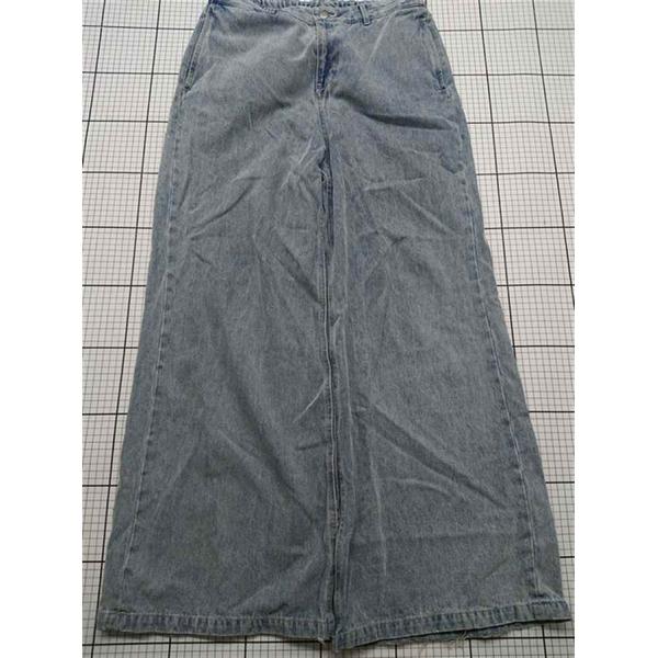 ◇ Θ 【クレイル CL?L】ワイドデニムパンツ Lサイズ ライトブルー系 メンズ E