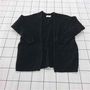 ◇ ⊆ AZUL BY MOUSSY アズール バイマウジー シンプル 長袖 ニット ガウン カーディガン サイズF ブラック系 レディース E