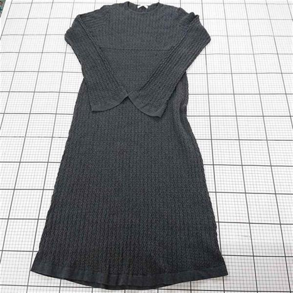 ◇ ⊆ STYLEMIXER スタイルミキサー シンプル 長袖 膝下丈 ニットワンピース サイズS ...