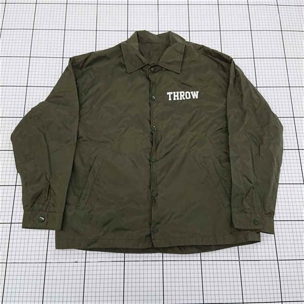 ◇ ⊇ THROW PRECIOUS EXPERIENCES コーチジャケット カーキ メンズ Fサ...