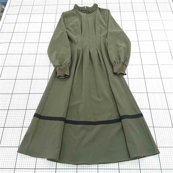 ◇ ⊇ ワンピース イデム idem IDLAP1120003 長袖ワンピース フリーサイズ カーキ...