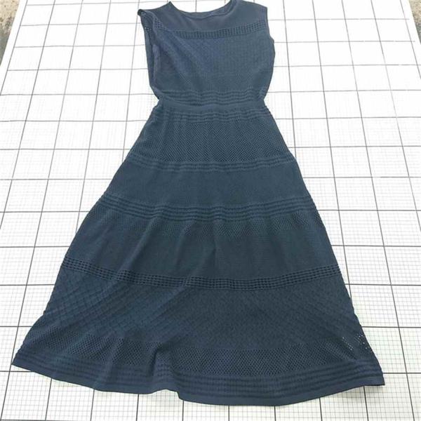 ◇ ⊂ アビトウキョウ ABI TOKYO ノースリーブメッシュワンピース ネイビー系 レディース ...
