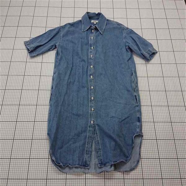 ◇ Θ コス COS デニムシャツワンピース EUR34 ブルー系 レディース E