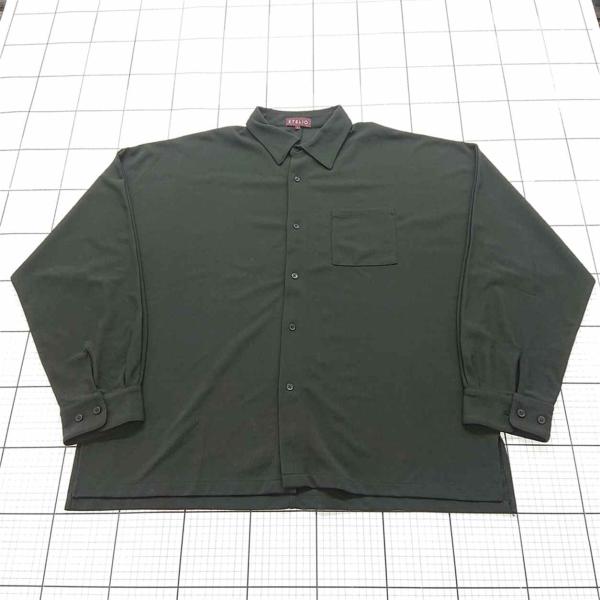 ◇ Θ エテリオ ETELIO 長袖シャツ ブラック系 Lサイズ メンズ E