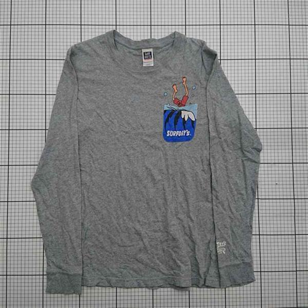 ◇ Θ サーフデイズ SURF DAY'S 長袖Tシャツ グレー系 メンズ M E