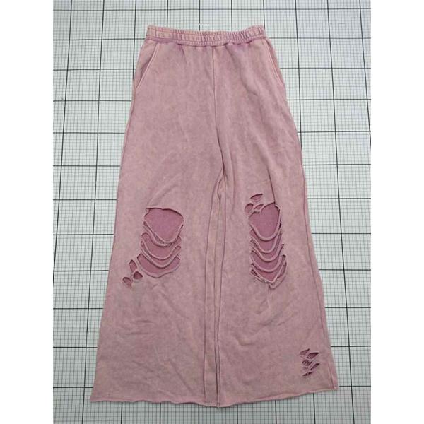 ◇ Θ ジーナシス JEANASIS JS050961CF ダメージ加工ピンクパンツ レディース E