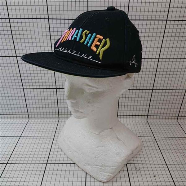 ◇ Θ スラッシャー Thrasher Magazine キッズキャップ R468054 ブラック系...