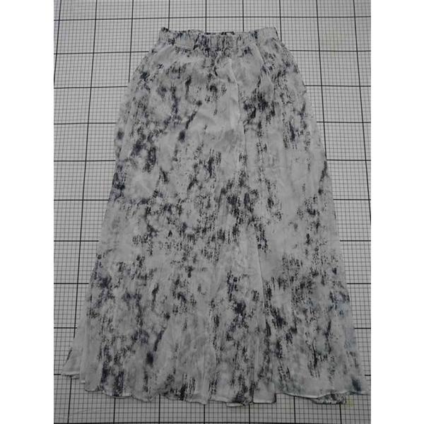 ◇ ⊂ ジーナシス JEANASIS JS050834MC シフォンプリントスカート グレー系 レデ...