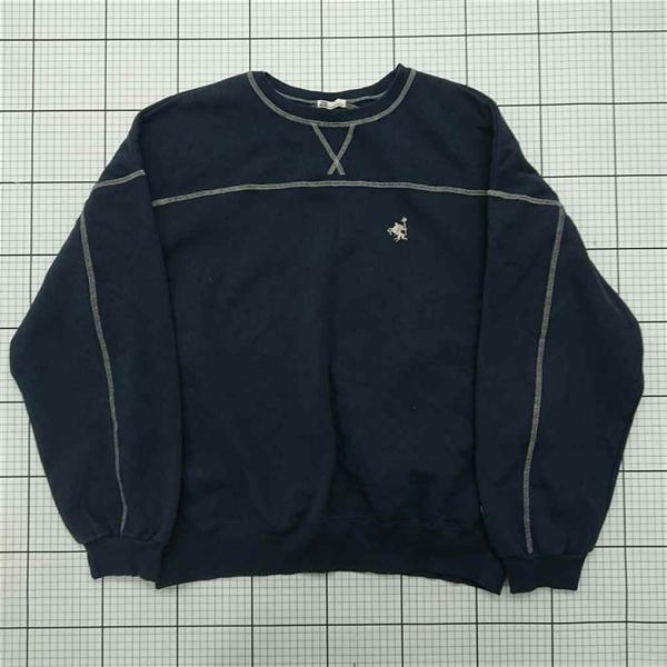 ◇ Θ ジャバ JaVa クルーネックスウェット ネイビー系 XL メンズ E