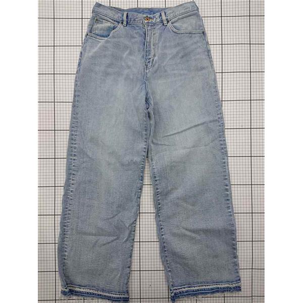 ◇ Θ ライトブルー ワイドデニムパンツ 5 1/2 レディース E