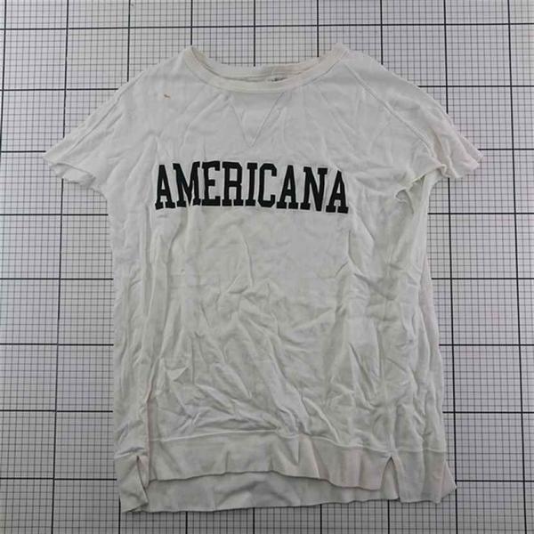 ◇ ⊂ アメリカーナ AMERICANA ロゴTシャツ レディース E