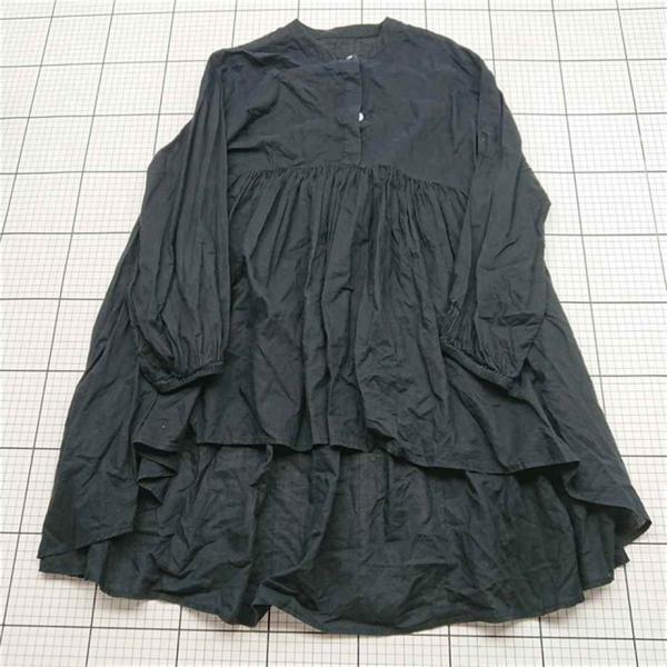 ◇ Θ huitieme nid ユイティーム コットンギャザーチュニックワンピース ブラック系 レ...