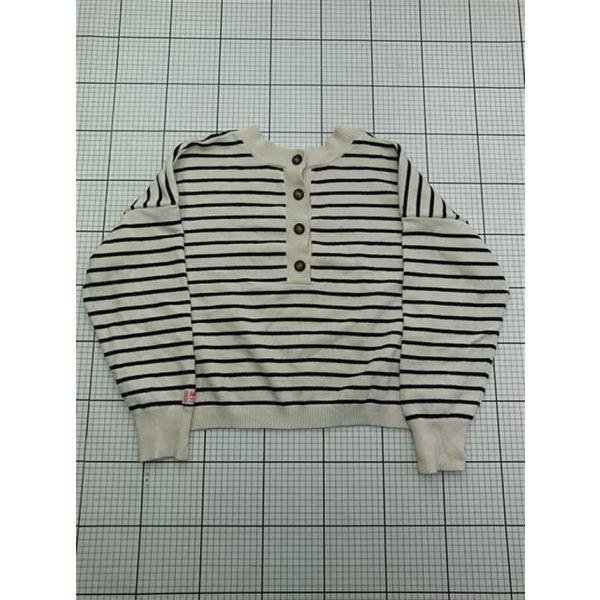 ◇ Θ ジャバ Java jv0420002 ボーダー ニットプルオーバー レディース Mサイズ E
