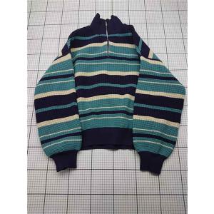 ◇ Θ ジャバ JaVa ハーフジップ ボーダーニットセーター XLサイズ メンズ E