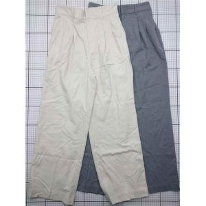 ◇ Θ グローバルワーク GLOBAL WORK タックワイドパンツ GW523503AD Lサイズ グレー系 E