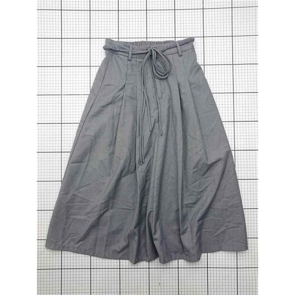 ◇ Θ イデム idem ワイドパンツ グレー系 フリーサイズ レディース E