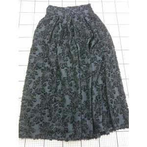 ◇ Θ リエディ Re:EDIT 5336097 フラワー刺繍 ロング レーススカート キレイめ ブラック系 Mサイズ レディース E