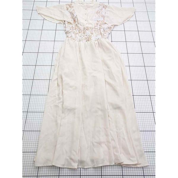 ◇ ⊂ イデム idem IDKTM0422002 エレガントフレア シフォン ワンピース ベージュ...