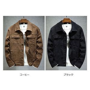 デニムジャケット メンズ ジージャン コーヒー...の詳細画像4
