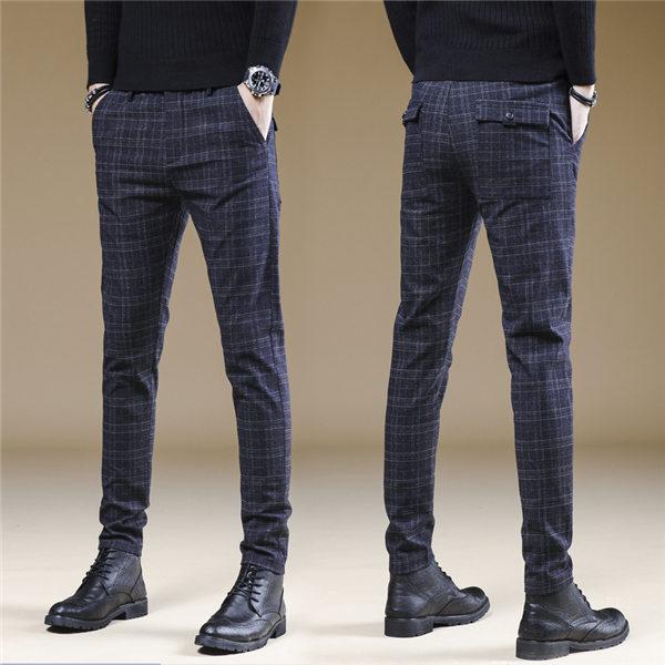 チノパン メンズ 細身 美脚 ストレッチパンツ 紳士パンツ ストライプ 千鳥格子 クールビズ スリム...