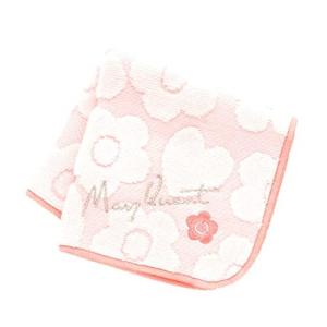 コーラルピンク タオルハンカチ 25cm 抗菌 QUANT