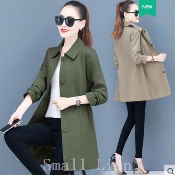 【特価】トレンチコートレディーススプリングコート春服ステンカラーコート通勤春コート20代30代40代...