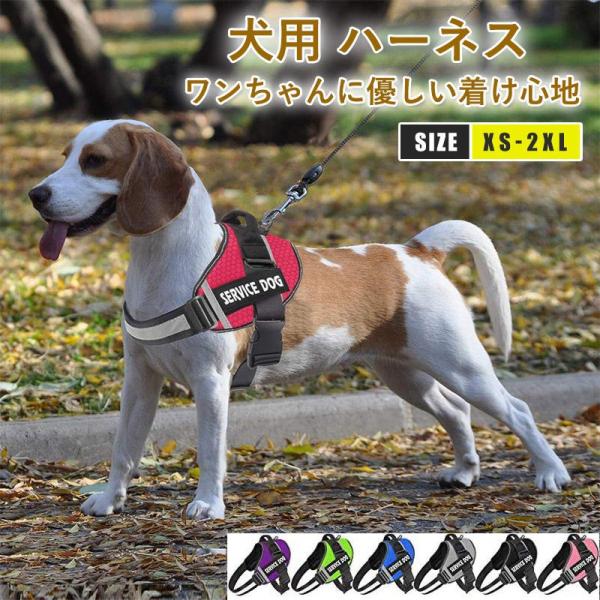 犬 ハーネス胴輪 単品 イニシャル 簡単装着 引っ張り防止 抜けない 小型犬 中型犬 大型犬 かわい...