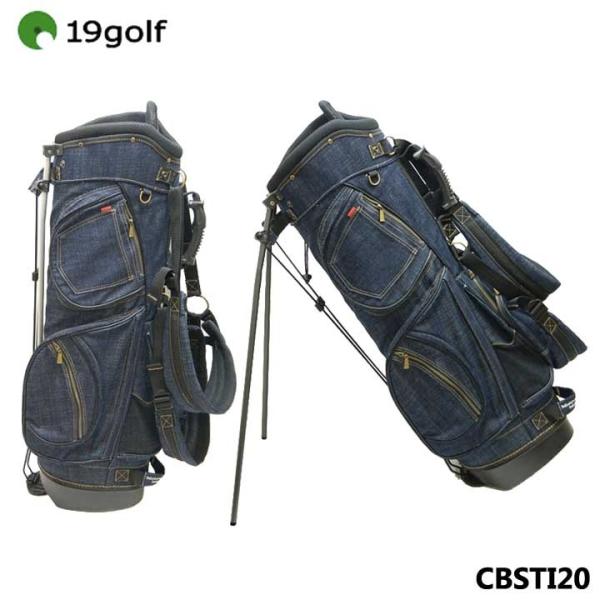19ゴルフ CBSTI20 スタンド型 デニムキャディバッグ スタンダード インディゴブルー 8.5...