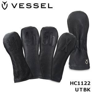 ベゼル HC1122 レザー ヘッドカバー ナンバー ユーティリティー用  ブラック VESSEL Leather head cover Number　送料無料　即納