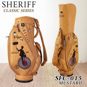 シェリフ SFC-015 マスタード クラシックシリーズ キャディバッグ 9.5型 3.9kg 5分割 SHERIFF 2023｜full-shot