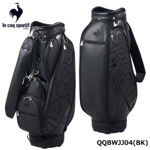 ルコックスポルティフ ゴルフ QQBWJJ04 キャディバッグ ブラック ロゴ グラフィック 9.5型 47インチ対応 2023 36p 即納