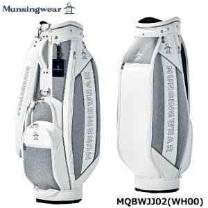 マンシングウェア MQBWJJ02 MIXニット キャディバッグ ホワイト(WH00) 9型 47インチ対応 Munsingwear 30p 即納｜full-shot