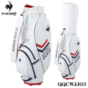 レディース ルコック QQCWJJ03 キャディバッグ ホワイト(WH00) 8.5型 46インチ対応 le coq sportif GOLF 2023 40p 即納｜full-shot