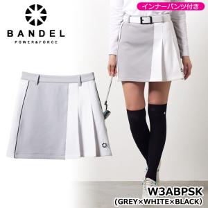 【レディース】【正規販売店】バンデル W3ABPSK（GWB） BICOLOR PLEATS SKIRT BANDEL バイカラー プリーツスカート (インナーパンツ付き)レディース ウェア｜full-shot