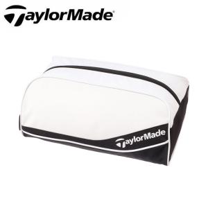 テーラーメイド UN069 トゥルーライト シューズケース ホワイト/ブラック U26001 WHITE/BLACK TRUE-LITE SHOE BAG Taylormade 2024 10p｜full-shot