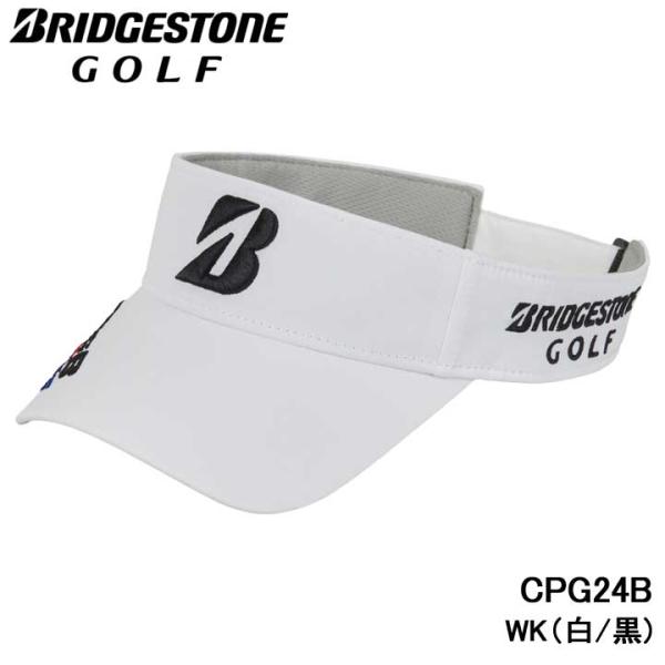 ブリヂストンゴルフ CPG24B 白/黒 プロモデル バイザー　BRIDGESTONE GOLF W...