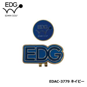【メール便可能】EDWIN GOLF クリップマーカー EDAC-3779（ネイビー）  レザックス LEZAX｜full-shot