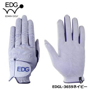 【メール便可能】EDWIN GOLF ゴルフグローブ EDGL-3659 （ネイビー）エドウィン  レザックス LEZAX（右利き・左手用）｜full-shot