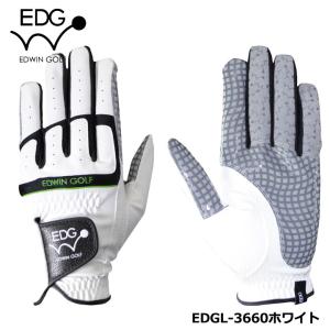 【メール便可能】EDWIN GOLF 非公認ゴルフグローブ EDGL-3660 （ホワイト）エドウィン  レザックス LEZAX（右利き・左手用）｜full-shot