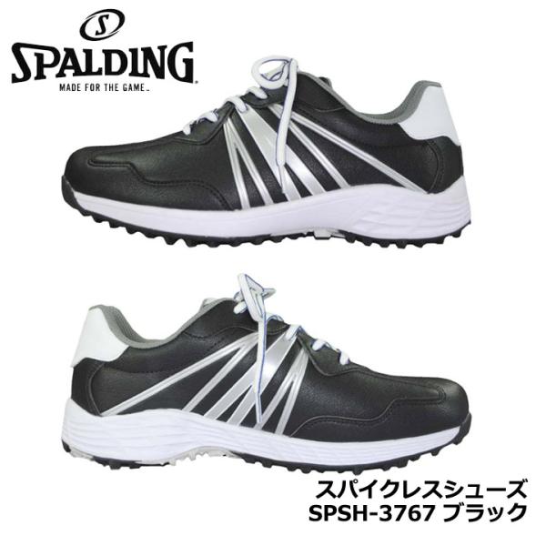 SPALDING　スパイクレスシューズ　SPSH-3767（ブラック） ゴルフシューズ スポルディン...