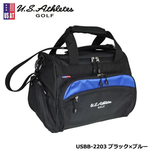 USアスリート USBB-2203 ボストンバッグ ブラック×ブルー U.S.Athletes