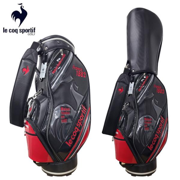 ルコック LG5SCB10M ビッグロゴデザイン 大口径キャディバッグ ブラック×レッド（BKRD）...
